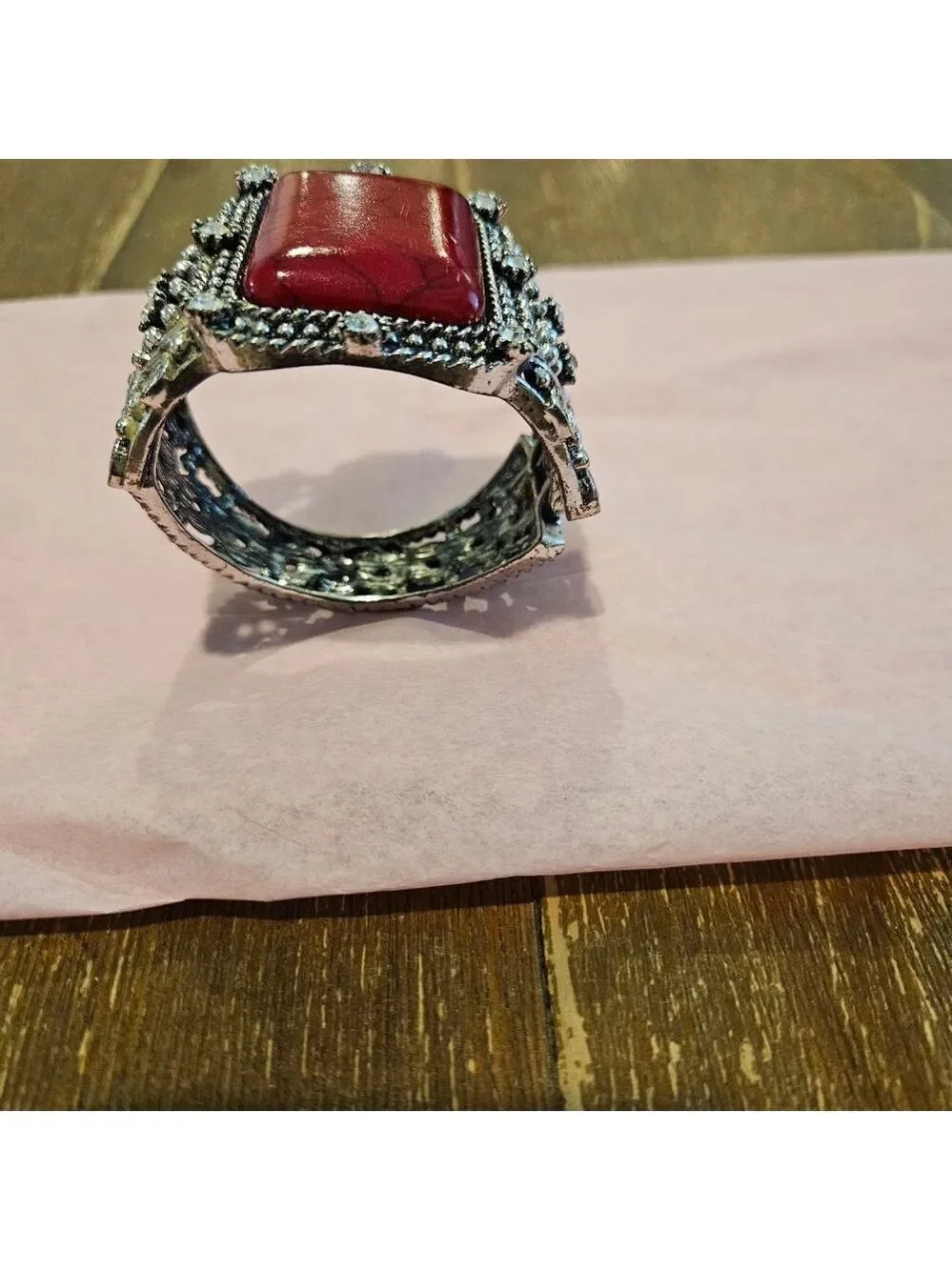 Women's Unbranded Boho Bracelet One Size Red and Silver